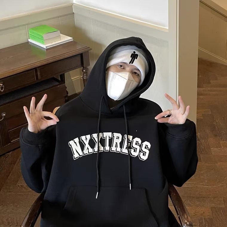 M-5XL【Bốn màu sắc】 nhung simple áo khoác hoodie nam form rộng bigsize áo hoodie mũ thời trang hàn quốc áo hoodie form rộng