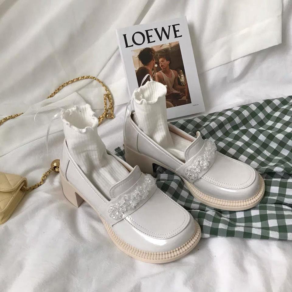 Giày Mary Jane Jane Thiết Kế Mũi Tròn Đế Dày Thời Trang Thu Đông Sành Điệu Dành Cho Nữ 2021