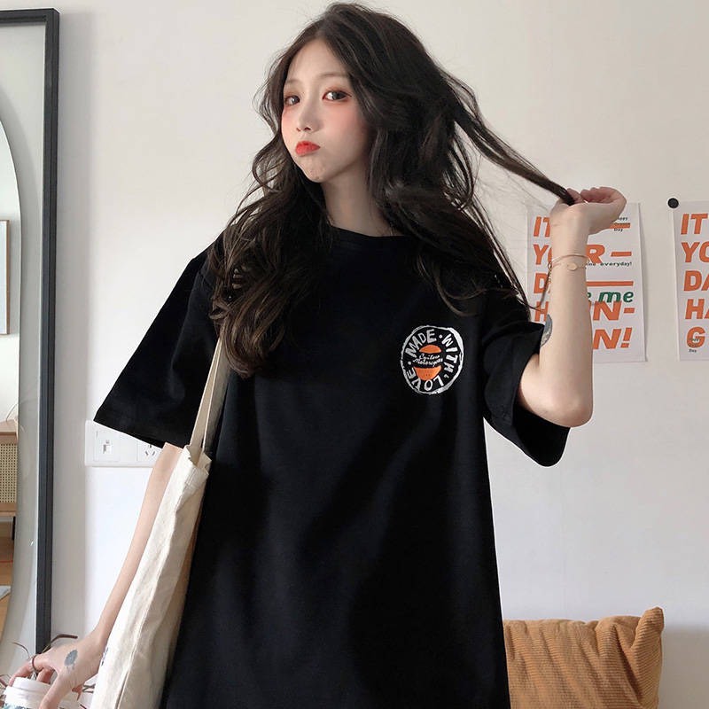 Áo thun phông PINK tay lỡ form rộng MADE WITH LOVE Unisex