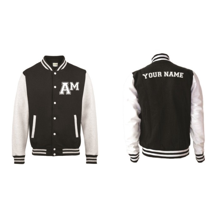 Varsity Áo Khoác Bóng Chày INISIAL Trơn Tên Tùy Chỉnh KPOP Nhập Khẩu!!