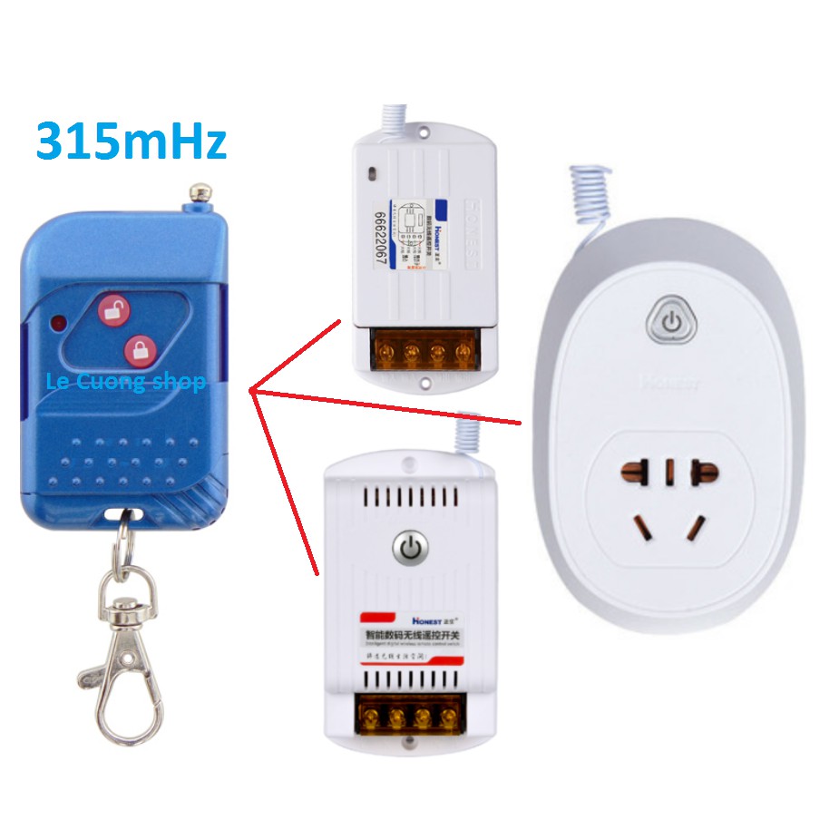 (Bán rời) Remote điều khiển từ xa 315MHz công suất lớn Honest,cho các loại công tắc điều khiển ,ổ cắm điều khiển từ xa