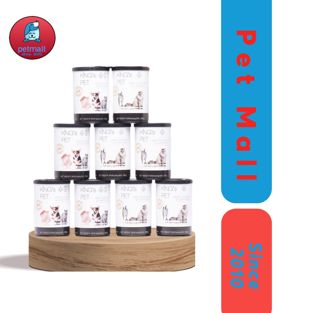 Pate hỗn hợp cho chó và mèo King’s Pet hộp 380g - PetMall