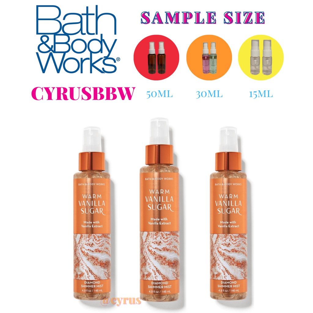 Shimmer Mist Xịt Nhũ Kim Tuyến Warm Vanilla Sugar Bath & Body Works Từ Mỹ