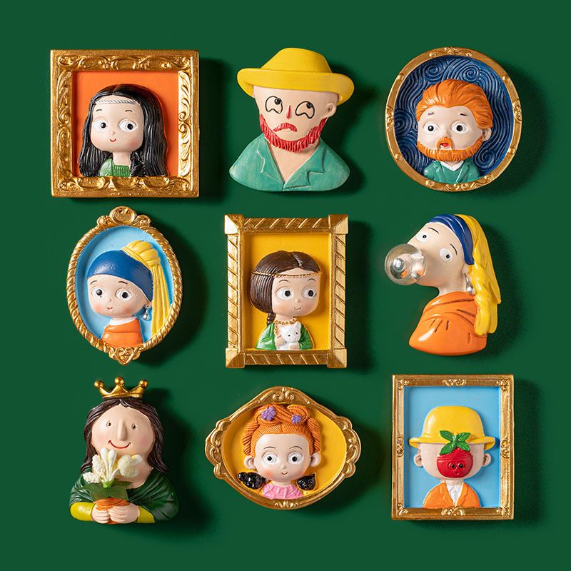 Nam Châm Dán Tủ Lạnh Hình Tranh Van Gogh 3D Bằng Nhựa Resin