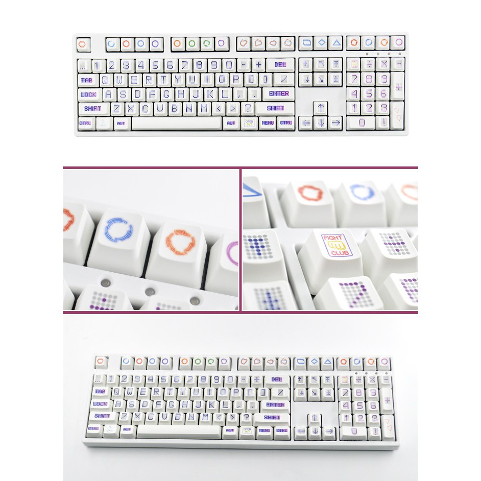 Set Keycap PBT Dye sub fullsize TKL - Bộ nút bàn phím cơ phối màu sẵn