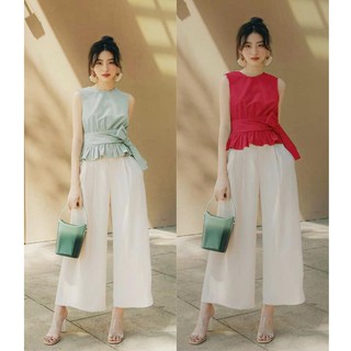 %ÁO SƠ MI NỮ-❣️FREESHIP❣️ÁO sát nách dáng peplum thắt nơ