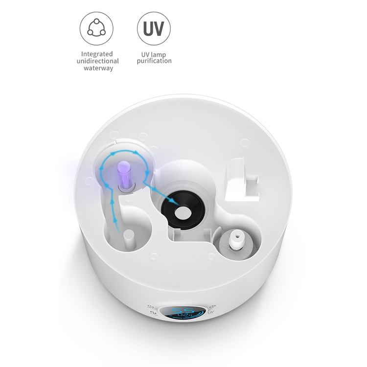 Máy tạo độ ẩm Xiaomi Deerma DEM-F628S dung tích 5L, đèn UV làm sạch nguồn nước bản quốc tế humidifier