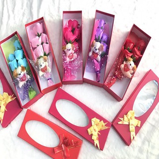 HOA HỒNG 5 BÔNG CÓ GẤU