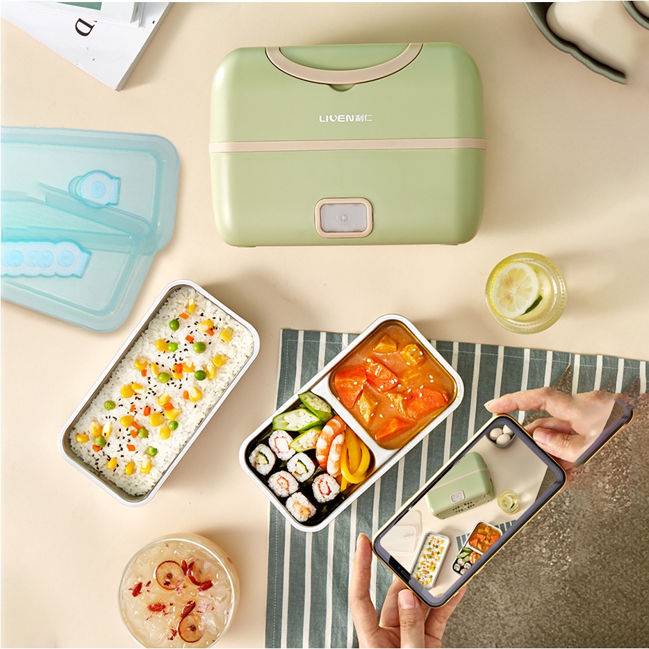 HỘP CƠM CẮM ĐIỆN VĂN PHÒNG XIAOMI LIVEN ELECTRONIC- HỘP CƠM DI ĐỘNG ĐA NĂNG ĐI LÀM, ĐI CHƠI XIAOMI LIVEN FH-18 ECOMART