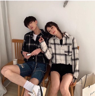 Sơ mi sọc caro unisex