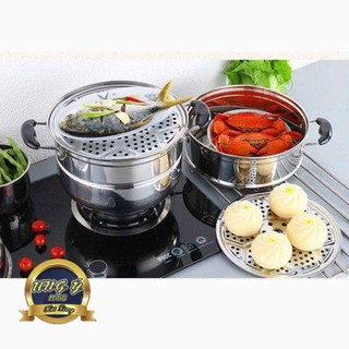 Nồi hấp inox 3 tầng