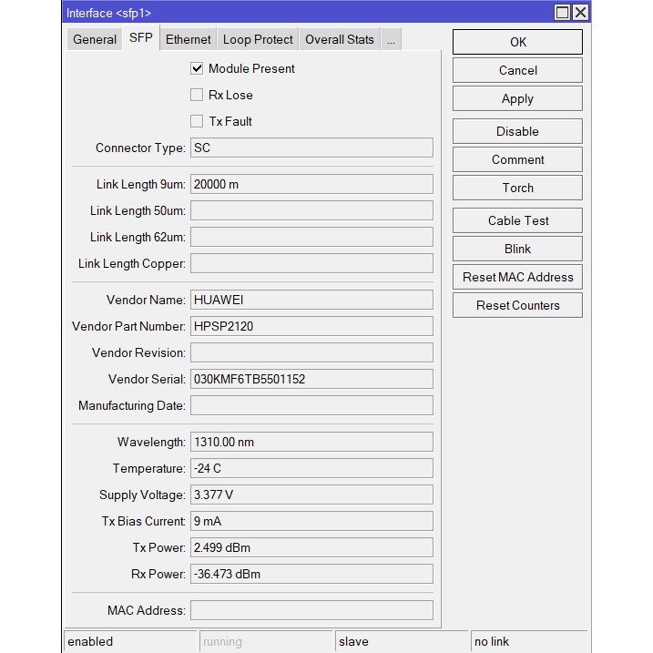 Module quang SFP GPON ONU (Huawei HPSP2120)