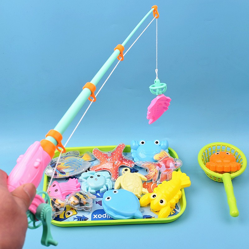 [Đồ chơi khám phá] Đồ chơi hồ câu cá nam châm mini dễ thương cho bé Master Kids