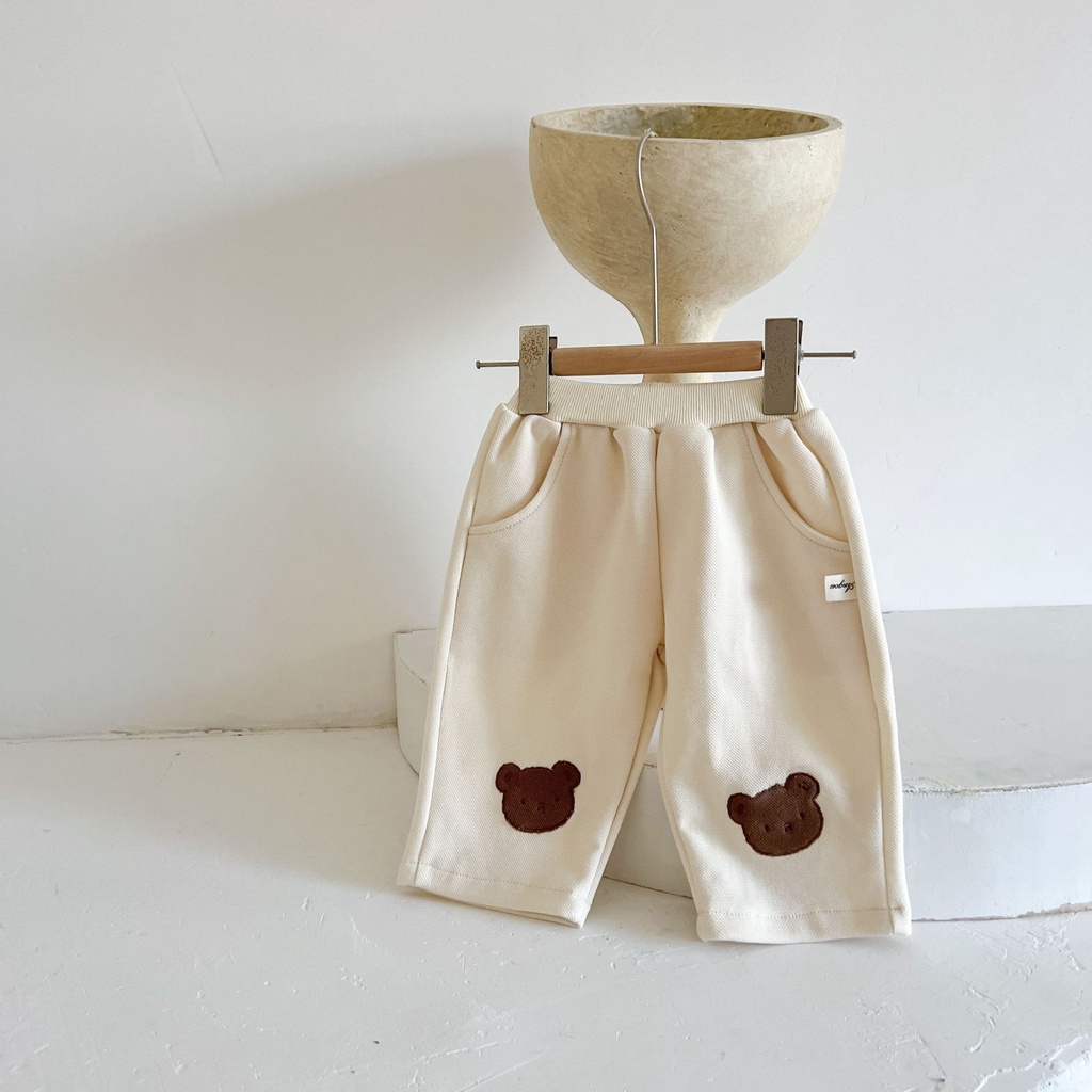 Bộ Áo Liền Quần In Hình Gấu Hoạt Hình Dành Cho Bé Sơ Sinh 0-24 Tháng Tuổi