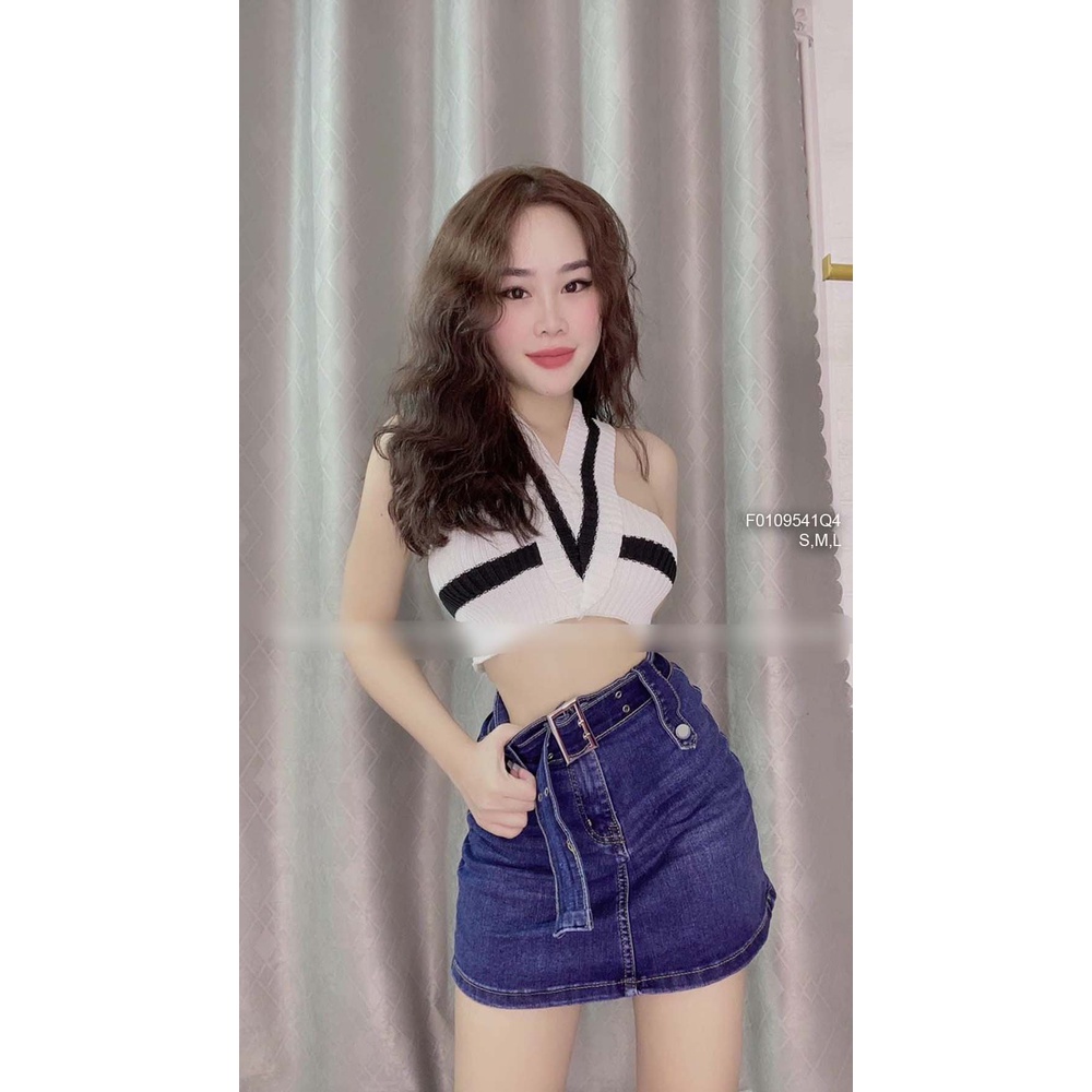 Quần váy jean ngắn lưng cao! (kèm hình thật)