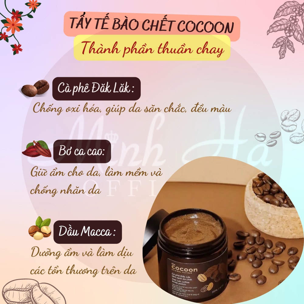 Tẩy tế bào chết toàn thân cà phê Cocoon Dak Lak Coffee Body Polish 200ml | BigBuy360 - bigbuy360.vn