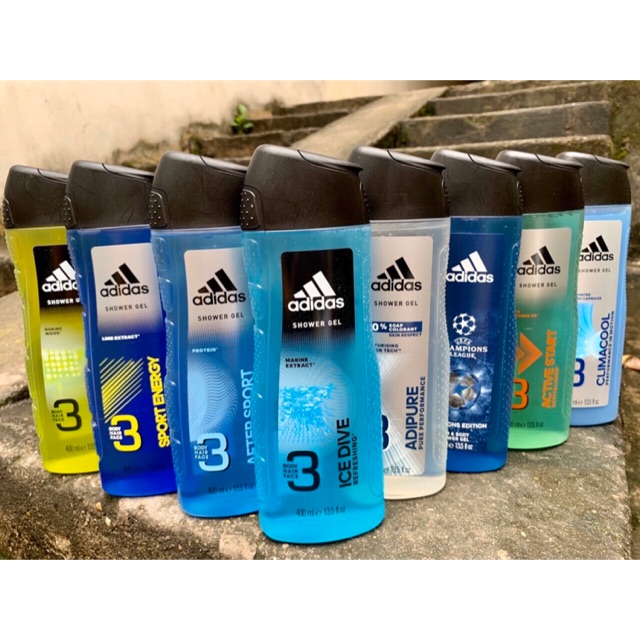 Sữa tắm gội nam Adidas 3in1 hàng Mỹ 400ml