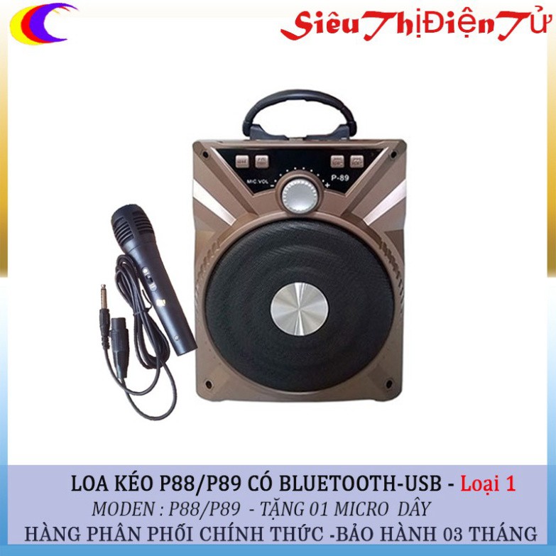 [COMBO]LOA BLUETOOTH P88 P89 TẶNG ĐỒNG HỒ VÀ KÈM MIC DÂY KARAOKE (màu giao ngẫu nhiên) ♥️♥️