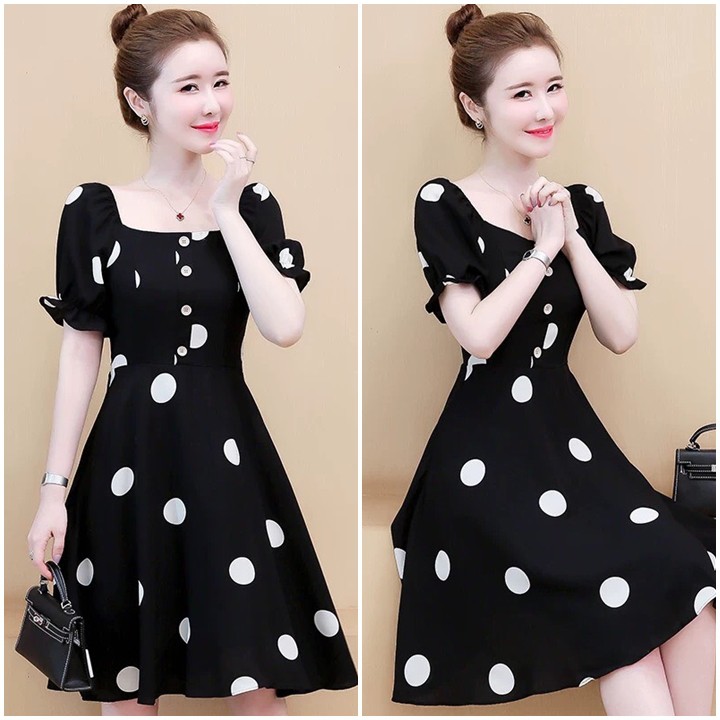 Đầm chấm bi đơn giản nhưng vô cùng nổi bật đủ size 30 đến 72kg - A4 | BigBuy360 - bigbuy360.vn