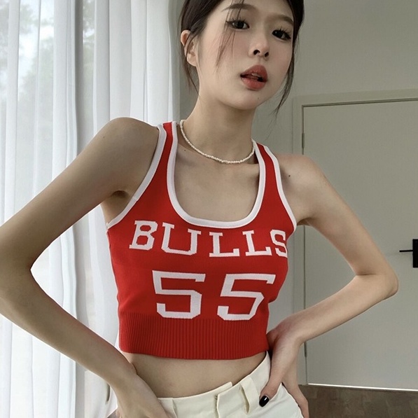 Áo croptop ZHELIHANGFEI hai dây dệt kim phong cách Mỹ quyến rũ dành cho nữ