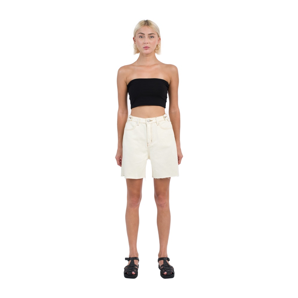 Áo ống nữ không dây màu đen form ôm, là min - TUBE TOP - BLACK