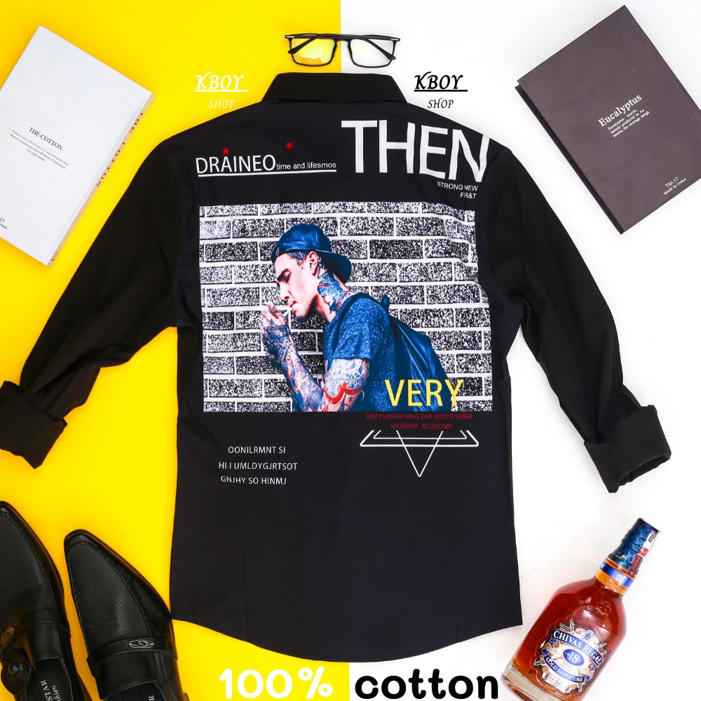 Áo sơ mi nam cổ bẻ hàng Quảng Châu ĐEN/TRẮNG coton 4 chiều - Dễ thoát mồ hôi mềm mịn chống nhăn, xù-3246 | BigBuy360 - bigbuy360.vn