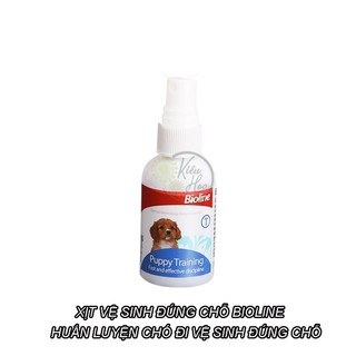 DUNG DỊCH XỊT HƯỚNG DẪN CHÓ MÈO ĐI VỆ SINH ĐÚNG CHỖ BIOLINE PUPPY TRAINING - 50ML (Kiều Hoa Store)