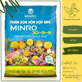 Phân bón npk 30-9-9+te thân lá cành rễ bao 1kg - phân vô cơ - phân tổng hợp npk