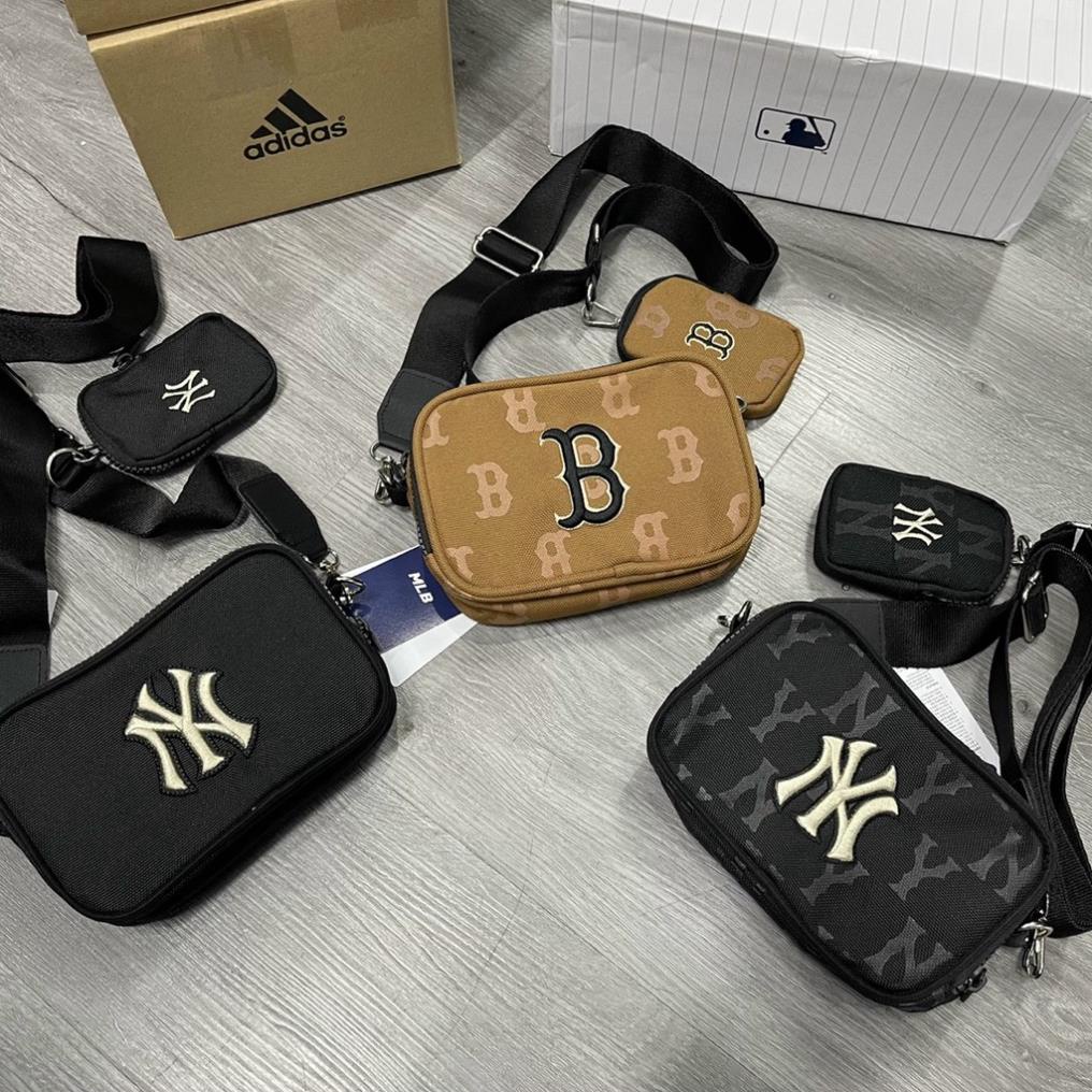 TÚI BAO TỬ,ĐEO CHÉO MLB SIDE BAG NEWYORK YANKEES CHẤT POLYESTE CAO CẤP,  MONOGRAM HÀN QUỐC