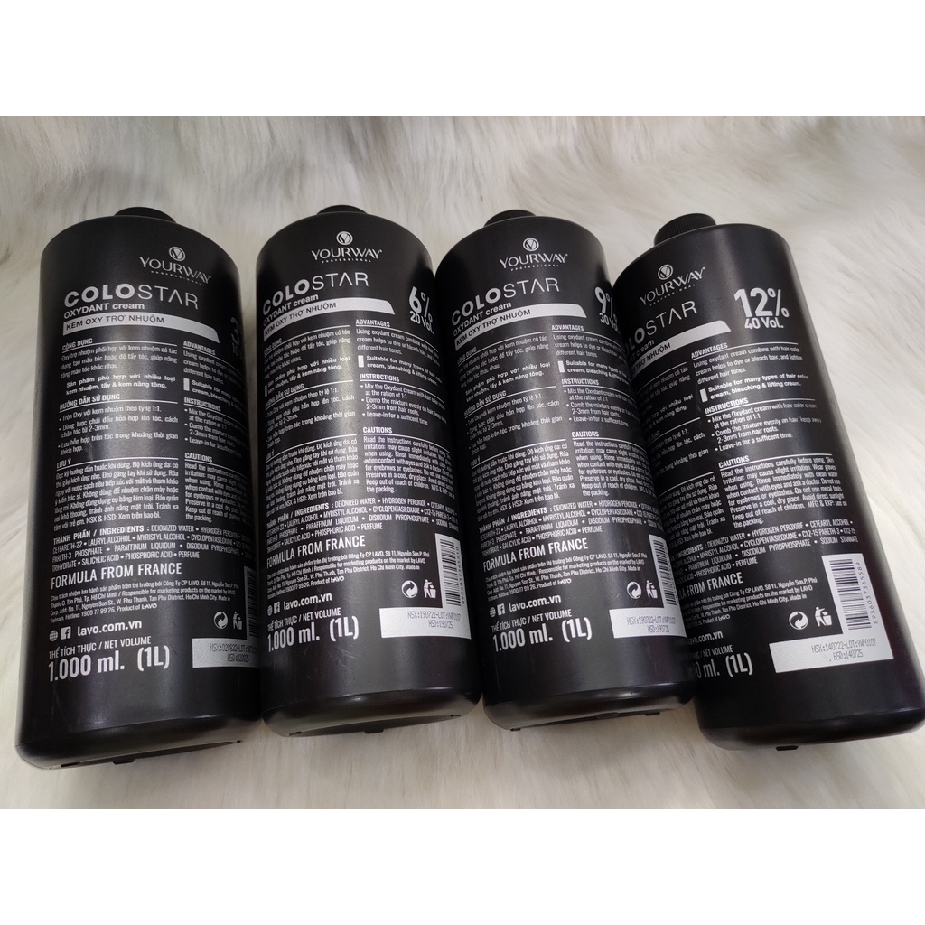 Oxy trợ nhuộm Yourway 1000ml mùi dễ chịu