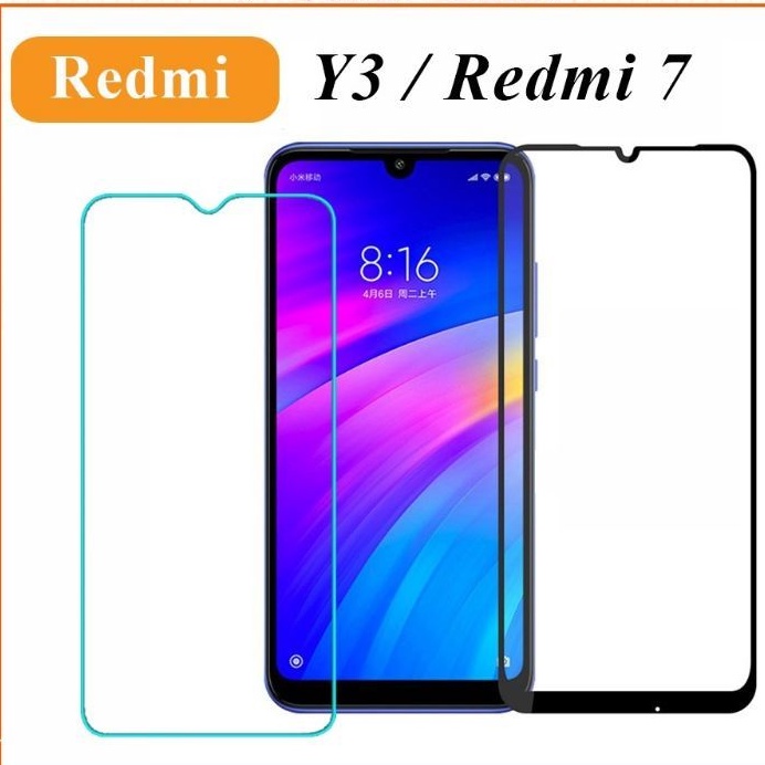 Kính Cường Lực 9D Xiaomi Redmi 7 /redmi Y3 - Kính Trong Suốt / Full Màn Hình