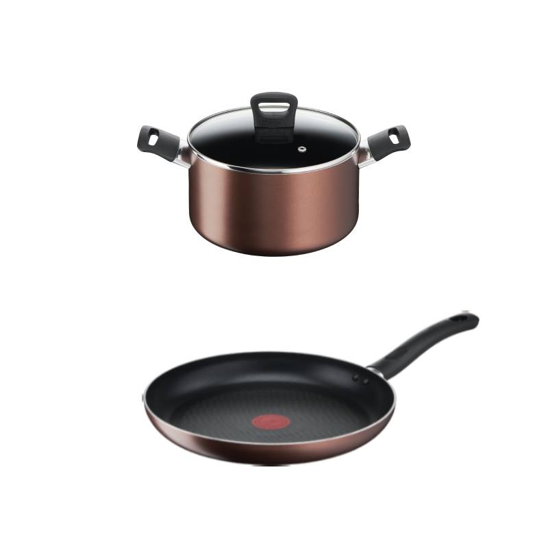 [Mã LIFEHL25 giảm 10% đơn 350K] Combo Tefal Day By Day Nồi 20 cm &amp; Chảo chiên 28cm