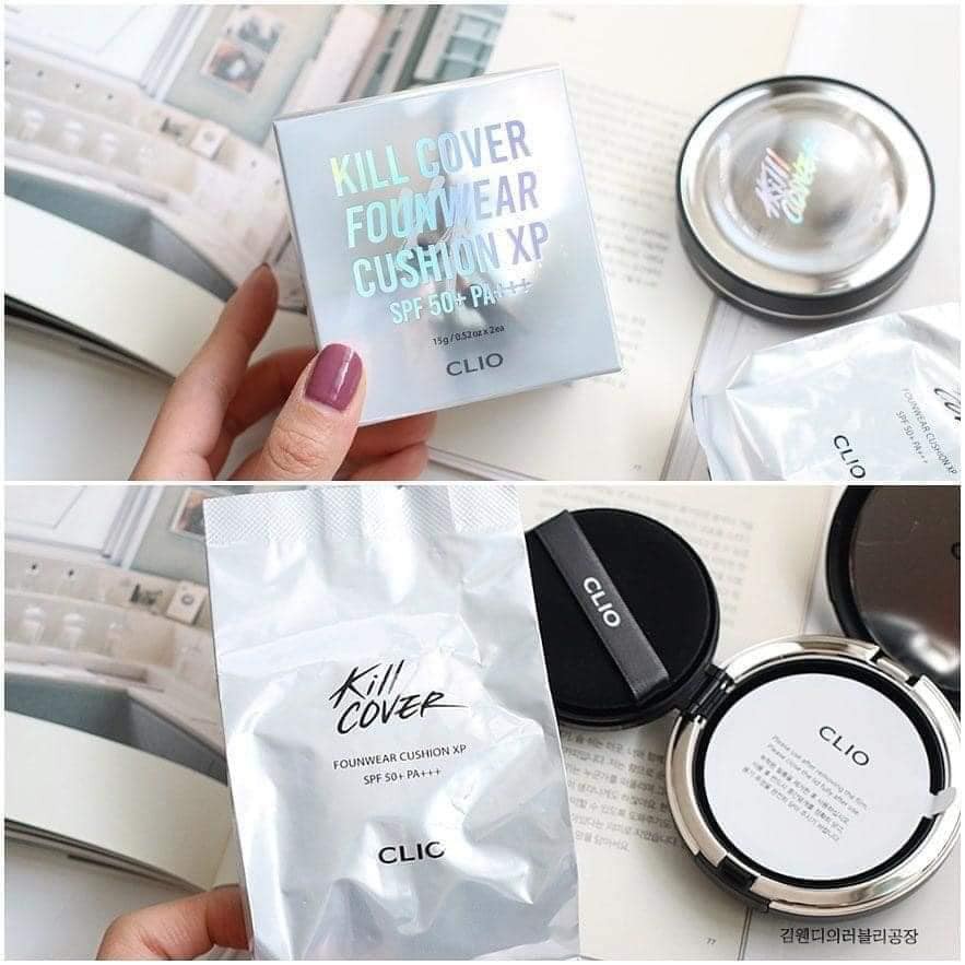 Phấn nước Clio Cushion Clio Kill Cover Founwear XP bản limited ( 1 hộp sẵn lõi + 1 lõi refill)