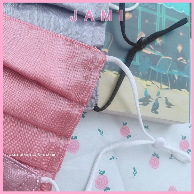 Khẩu trang y tế lụa cao cấp chống bụi kín đáo nhà may dây đeo khẩu trang chống đau tai | BigBuy360 - bigbuy360.vn