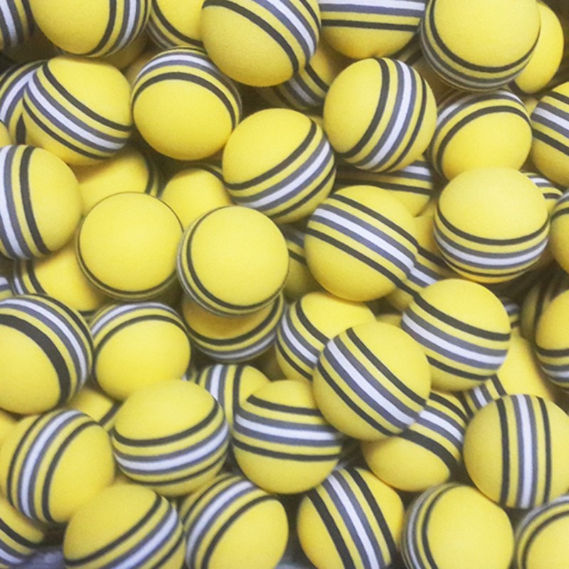 50Pcs/Bag Eva Foam Golf Product Yellow Sponge Indoor Golf Practice Ball