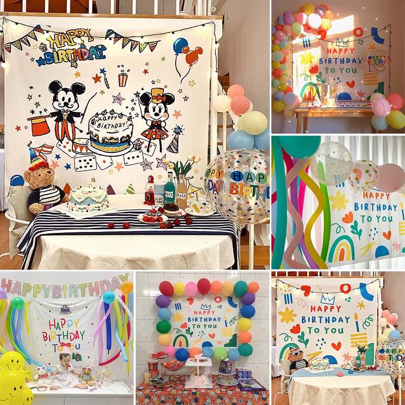 Thảm treo tường độc đáo trang trí tiệc sinh nhật