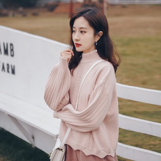 Áo len cao cổ tiểu thư
