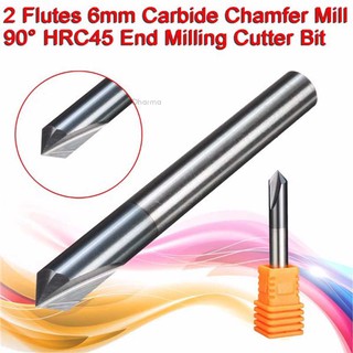 Mũi Khoan Cắt Cạnh 90 Độ 6mm 2 Rãnh HRC45