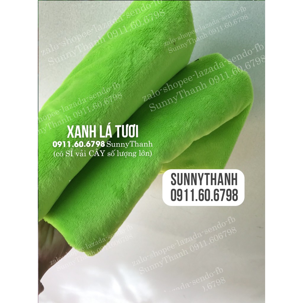 3mx1m5 vải nhung 39 màu bảng màu