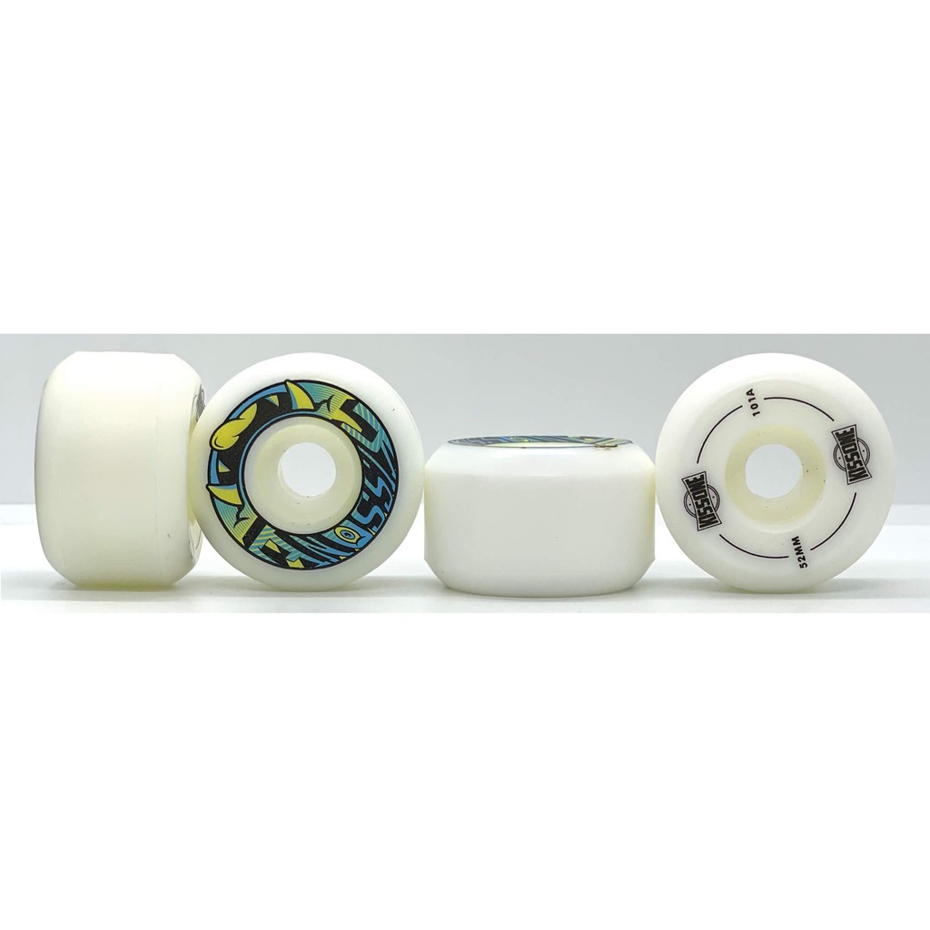 Bộ bánh ván trượt skateboard chuyên nghiệp Kissone - KISSONE SHR 101A WHITE WHEELS 52MM