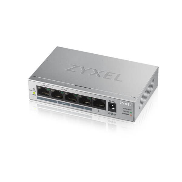 Bộ Chia Mạng 5 cổng Zyxel GS1005HP Unmanaged POE Switch - Hàng chính hãng