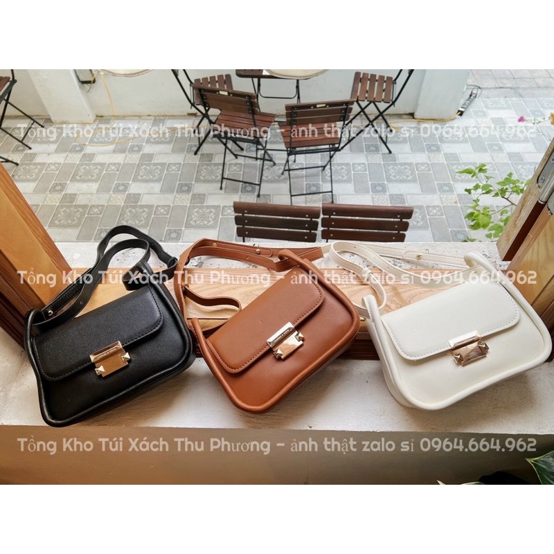 Túi Xách Nữ Kẹp Nách Trơn Khoá Bấm Siêu Đẹp Hàng Quảng Châu Loại 1 + Hình Shop Tự Chụp