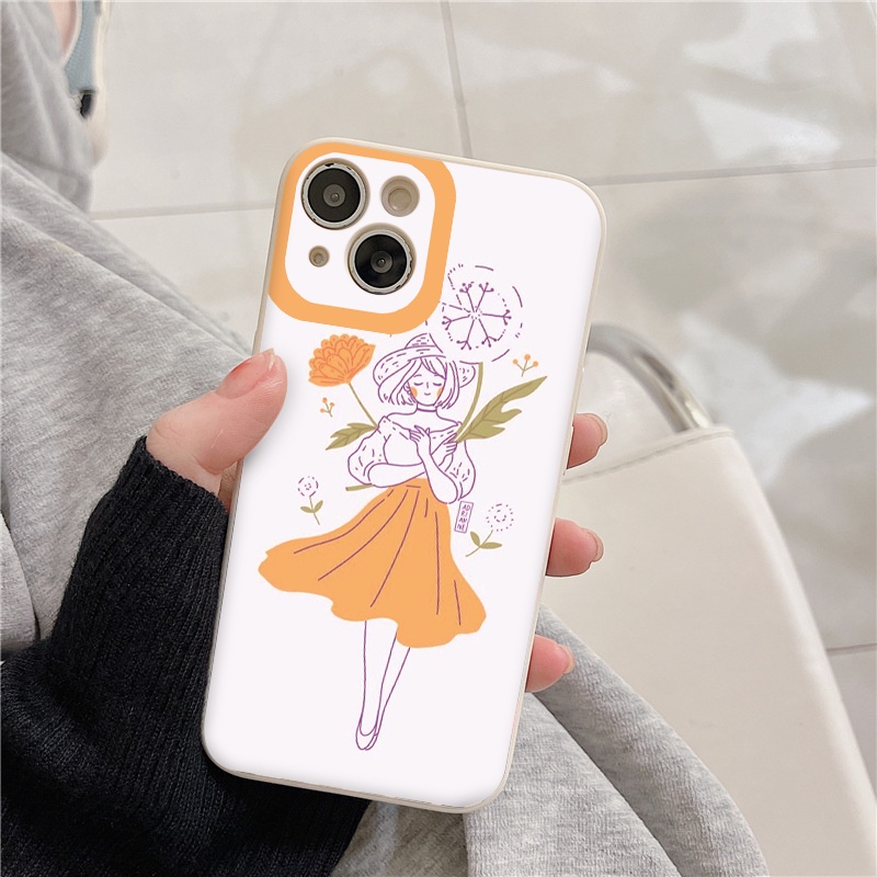 Ốp lưng iPhone ốp cô gái mặc váy vàng  từ iP 6 đến  13 promax
