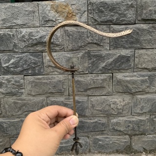 Móc lồng chim, móc Đồng đen có chén dầu (phụ kiện lồng chim)