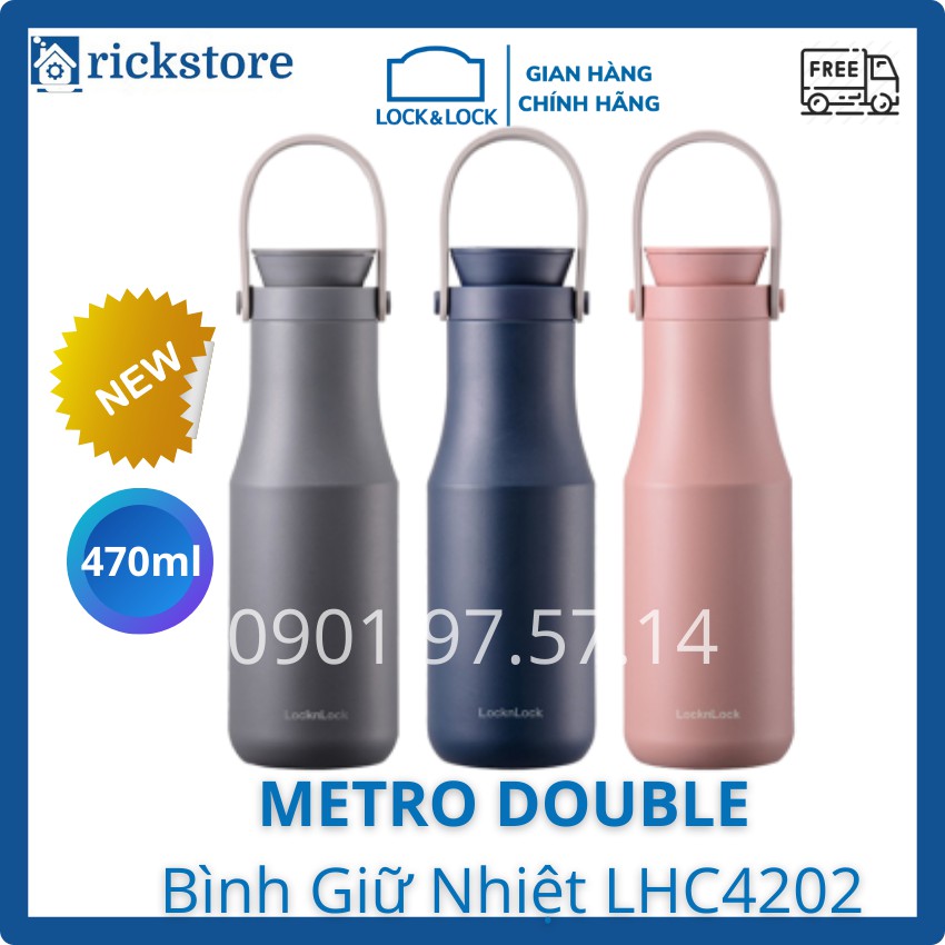 Bình giữ nhiệt  Lock&amp;Lock Metro Double  470ml LHC4202