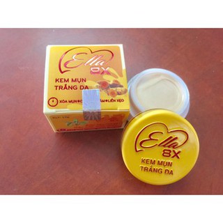 Kem mụn trắng da Ella 8x dạng hủ 12g hiệu quả sau 3 ngày sử dụng