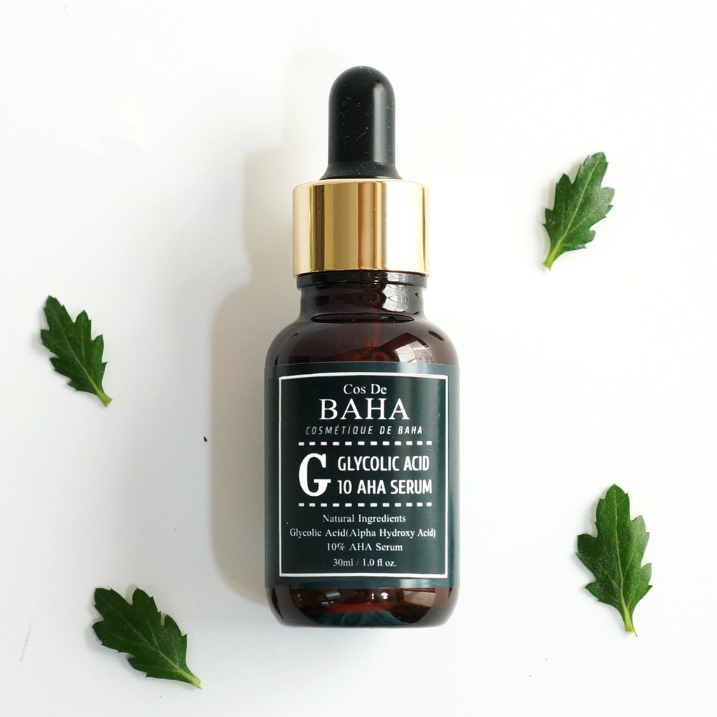 Serum Axit AHA-Glycolic Acid 10% Hỗ Trợ Giảm Mụn Đầu Đen Giảm Nếp Nhăn Chống Lão Hóa Da Hàn Quốc 30ml