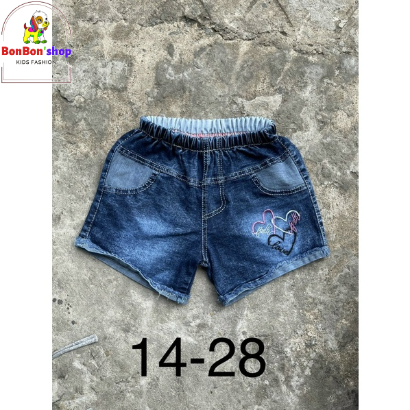 quần jen đùi cho bé gái 2 tuổi đến 9 tuổi, quần bò đùi cho bé xuất dư nhăt mẫu bất kỳ