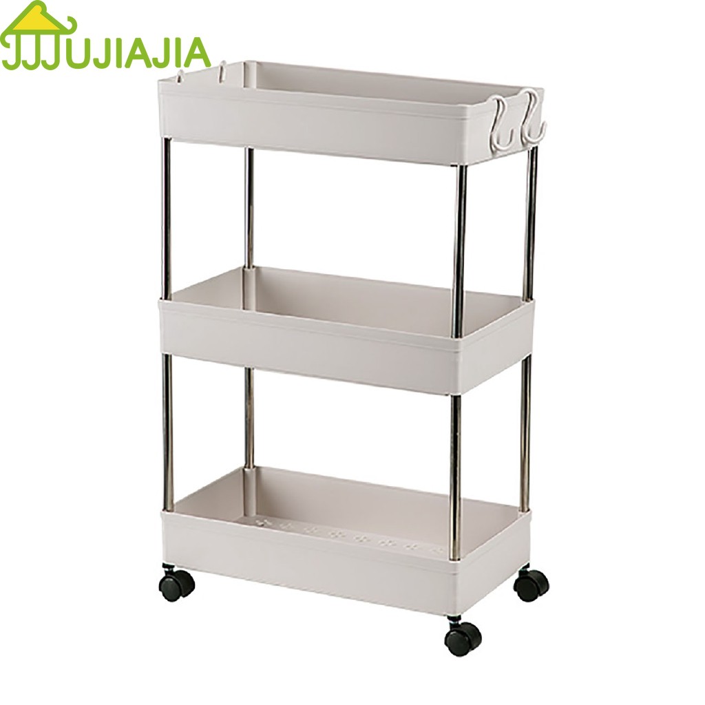 Kệ Đựng Đồ JUJIAJIA3/4 Tầng Có Bánh Xe Có Thể Tháo Rời Cho Nhà Bếp