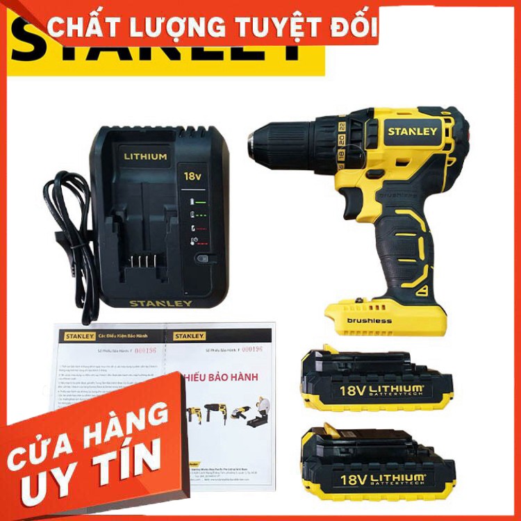 [chính hãng] Máy khoan pin Stanley 18v SBD201D2K-B1 Không chổi than [cam kết chất lượng]